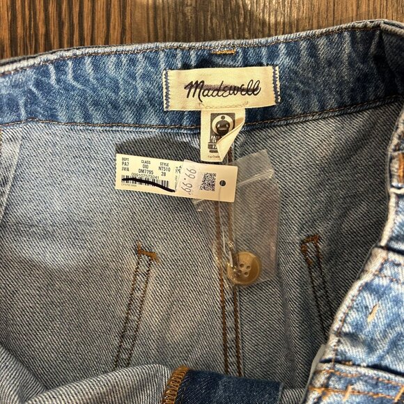Madewell Wide Sweep Denim Trousers Java Wash Blue Size 28 NWT NT510 - Picture 3 of 4